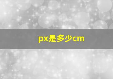 px是多少cm