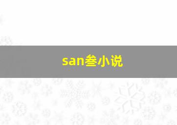 san叁小说