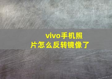 vivo手机照片怎么反转镜像了