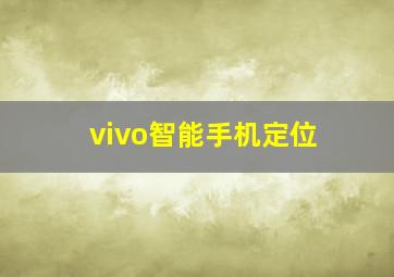 vivo智能手机定位