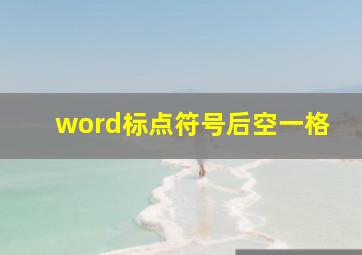 word标点符号后空一格