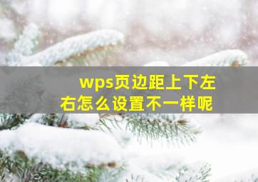 wps页边距上下左右怎么设置不一样呢