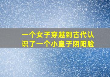 一个女子穿越到古代认识了一个小皇子阴阳脸