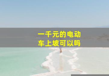 一千元的电动车上坡可以吗