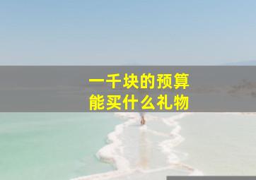 一千块的预算能买什么礼物