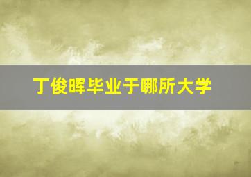 丁俊晖毕业于哪所大学