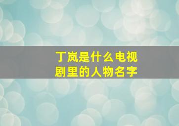 丁岚是什么电视剧里的人物名字