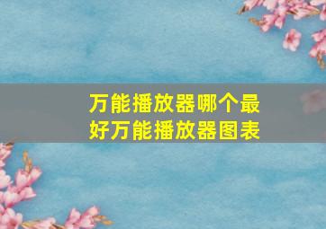 万能播放器哪个最好万能播放器图表