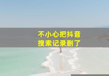 不小心把抖音搜索记录删了