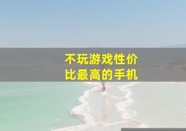 不玩游戏性价比最高的手机