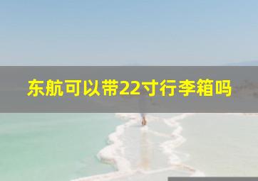 东航可以带22寸行李箱吗