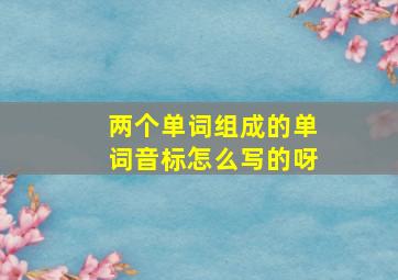 两个单词组成的单词音标怎么写的呀