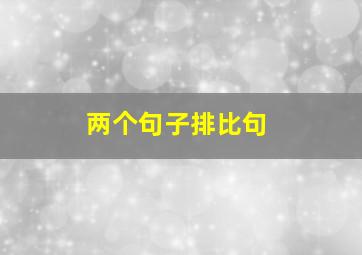 两个句子排比句