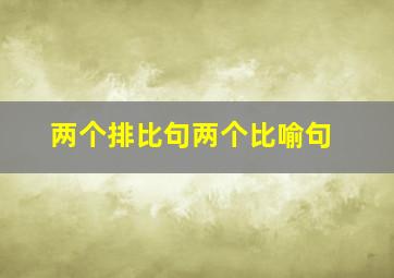 两个排比句两个比喻句