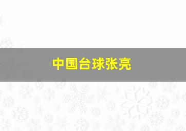 中国台球张亮