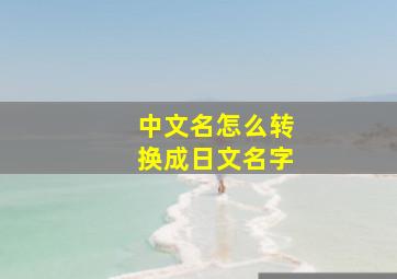 中文名怎么转换成日文名字