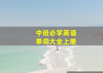 中班必学英语单词大全上册