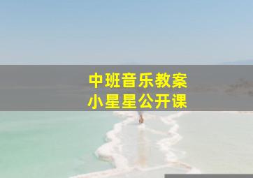 中班音乐教案小星星公开课