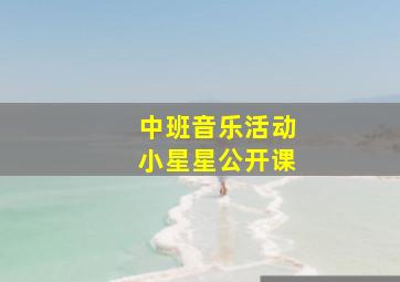 中班音乐活动小星星公开课