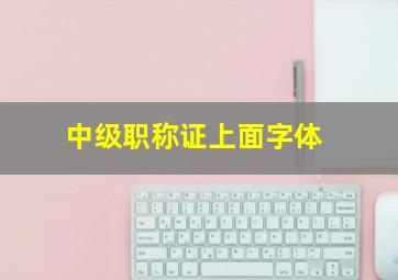 中级职称证上面字体