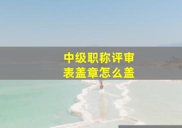 中级职称评审表盖章怎么盖