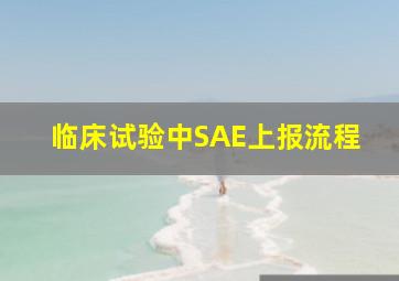 临床试验中SAE上报流程