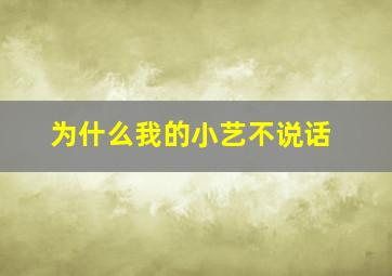 为什么我的小艺不说话