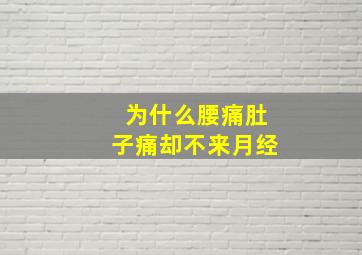 为什么腰痛肚子痛却不来月经