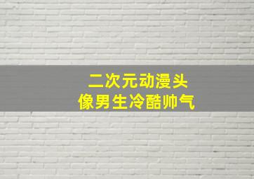 二次元动漫头像男生冷酷帅气