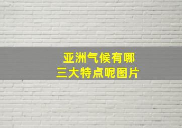 亚洲气候有哪三大特点呢图片