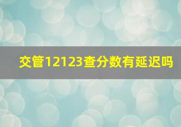 交管12123查分数有延迟吗