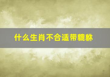 什么生肖不合适带貔貅