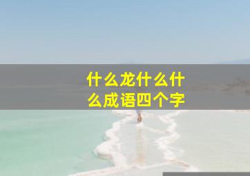 什么龙什么什么成语四个字