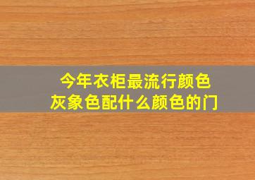 今年衣柜最流行颜色灰象色配什么颜色的门