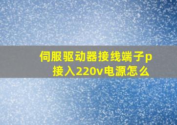 伺服驱动器接线端子p接入220v电源怎么