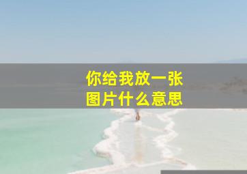 你给我放一张图片什么意思