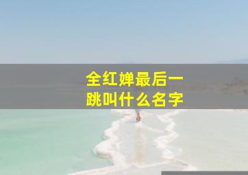 全红婵最后一跳叫什么名字