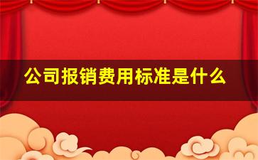 公司报销费用标准是什么