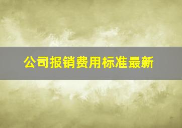 公司报销费用标准最新