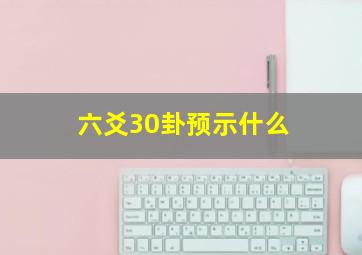 六爻30卦预示什么