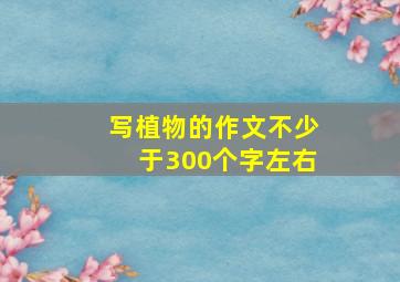 写植物的作文不少于300个字左右