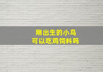 刚出生的小鸟可以吃鸡饲料吗