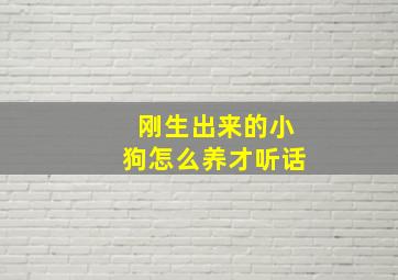 刚生出来的小狗怎么养才听话