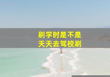 刷学时是不是天天去驾校刷