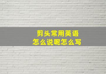 剪头常用英语怎么说呢怎么写