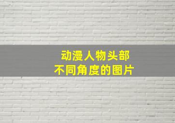 动漫人物头部不同角度的图片