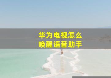 华为电视怎么唤醒语音助手