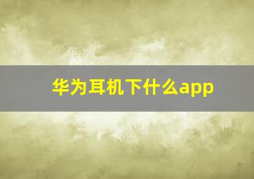 华为耳机下什么app