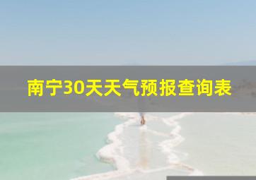 南宁30天天气预报查询表