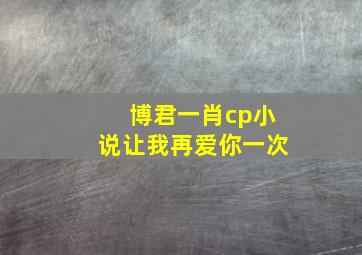 博君一肖cp小说让我再爱你一次